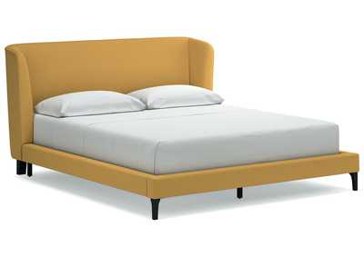 Image for Maloken California King Upholstered Bed with Roll Slats