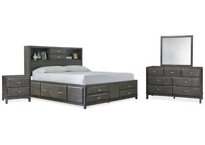 Image for Caitbrook King Storage Bed, Dresser, Mirror and Nightstand