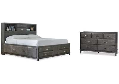 Image for Caitbrook Queen Storage Bed with 8 Storage Drawers with Dresser