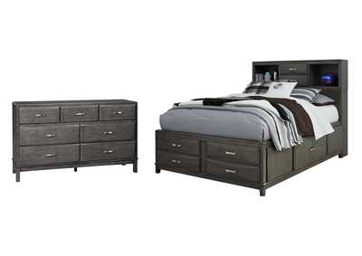 Image for Caitbrook Full Storage Bed with 7 Storage Drawers with Dresser
