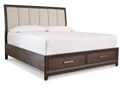 Image for Brueban California King Panel Bed with 2 Storage Drawers