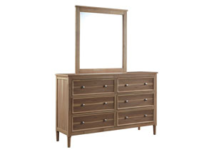 Image for Klasholm Light Brown Bedroom Mirror