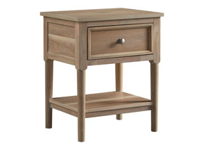 Image for Klasholm Light Brown One Drawer Night Stand