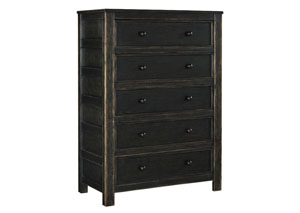 Image for Jaysom Black Five Drawer Chest