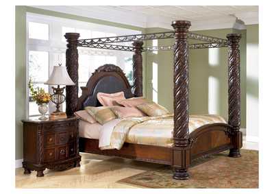 North Shore California King Poster Bed with Canopy,Millennium