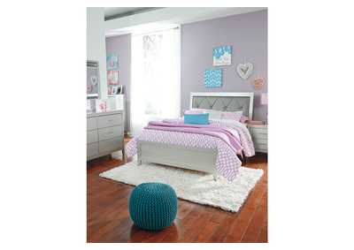 Image for Olivet Silver Full Upholstered Panel Bed