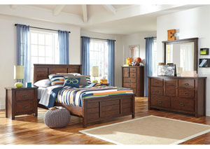 Image for Ladiville Full Panel Bed, Dresser & Mirror