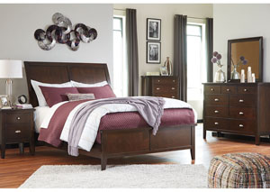 Image for Evanburg Brown Queen Sleigh Bed w/Dresser, Mirror and Nightstand