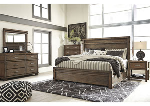 Image for Leystone Dark Brown Queen Panel Bed