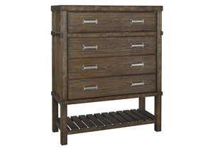 Image for Leystone Dark Brown Four Drawer Chest