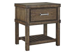 Image for Leystone Dark Brown One Drawer Nightstand