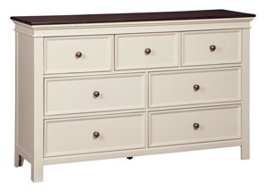 Image for Woodanville White/Brown Dresser