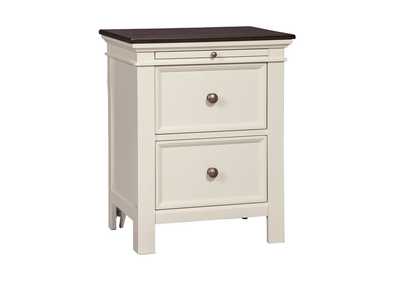 Image for Woodanville White/Brown Two Drawer Night Stand