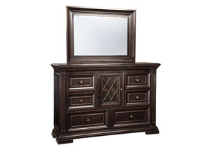 Image for Willenburg Dark Brown Bedroom Mirror