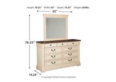 Bolanburg King Panel Bed, Dresser and Mirror,Signature Design By Ashley