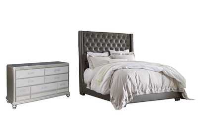 Image for Coralayne Queen Upholstered Bed and Dresser