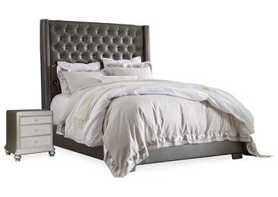 Image for Coralayne Queen Upholstered Bed and Nightstand