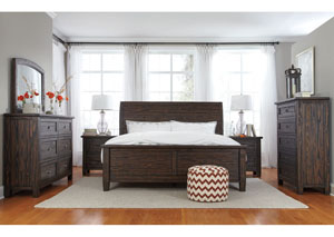 Image for Trudell Golden Brown Queen Panel Bed w/Dresser, Mirror and Nightstand