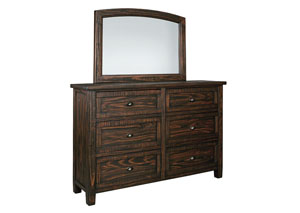 Image for Trudell Golden Brown Bedroom Mirror