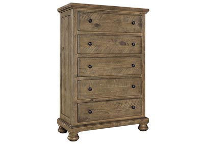 Image for Trishley Light Brown Five Drawer Chest