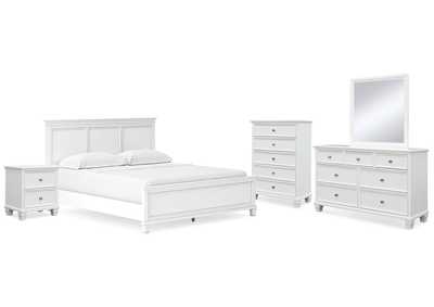 Image for Fortman California King Panel Bed with Mirrored Dresser, Chest and Nightstand
