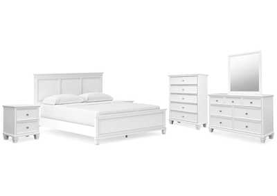 Image for Fortman California King Panel Bed with Mirrored Dresser, Chest and 2 Nightstands