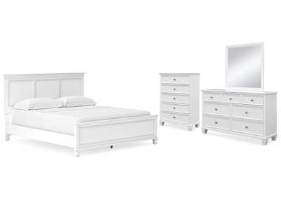 Image for Fortman California King Panel Bed with Mirrored Dresser and Chest