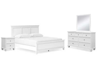 Image for Fortman California King Panel Bed with Mirrored Dresser and Nightstand