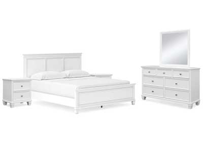 Image for Fortman California King Panel Bed with Mirrored Dresser and 2 Nightstands
