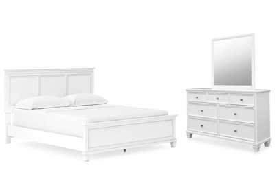 Image for Fortman California King Panel Bed with Mirrored Dresser