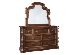 Image for Florentown Dark Brown Bedroom Mirror