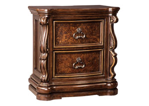 Image for Florentown Dark Brown Two Drawer Nightstand