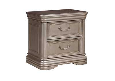 Image for Birlanny Silver Two Drawer Nightstand