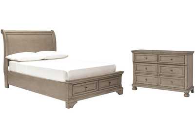Lettner Full Sleigh Bed with Dresser,Signature Design By Ashley