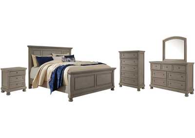 Image for Lettner Queen Panel Bed with Mirrored Dresser, Chest and Nightstand