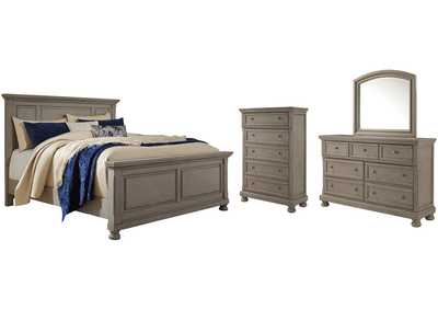 Image for Lettner California King Panel Bed with Mirrored Dresser and Chest