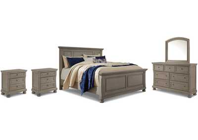 Image for Lettner Queen Panel Bed with Mirrored Dresser and 2 Nightstands