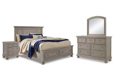 Image for Lettner Queen Panel Storage Bed, Dresser, Mirror and Nightstand