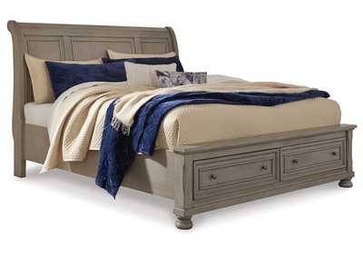 Image for Lettner Queen Sleigh Bed with 2 Storage Drawers