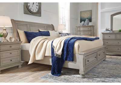Lettner King Sleigh Bed with 2 Storage Drawers,Signature Design By Ashley