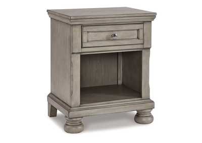 Lettner Light Gray Nightstand,Direct To Consumer Express