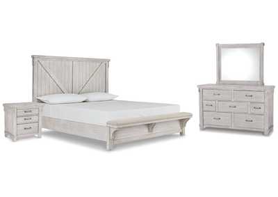 Image for Brashland California King Panel Bed, Dresser, Mirror and Nightstand
