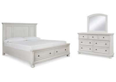 Robbinsdale King Panel Storage Bed, Dresser and Mirror,Signature Design By Ashley