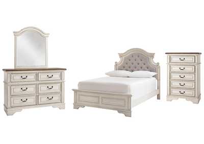 Image for Realyn Full Panel Bed with Mirrored Dresser and Chest