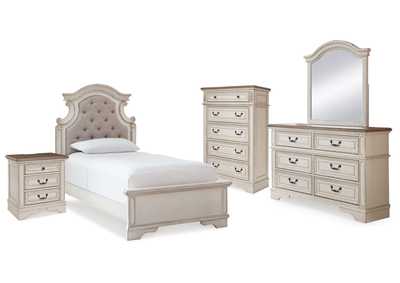 Image for Realyn Twin Panel Bed, Dresser, Mirror, Chest and Nightstand