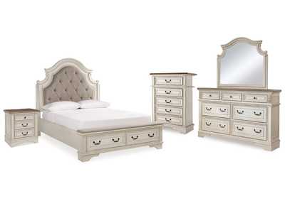 Image for Realyn Queen Panel Bed, Dresser, Mirror, Chest and Nightstand