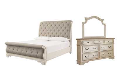 Image for Realyn Queen Sleigh Bed with Mirrored Dresser