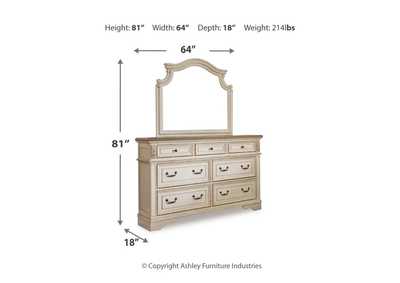 Realyn California King Panel Bed, Dresser, Mirror and Nightstand,Signature Design By Ashley