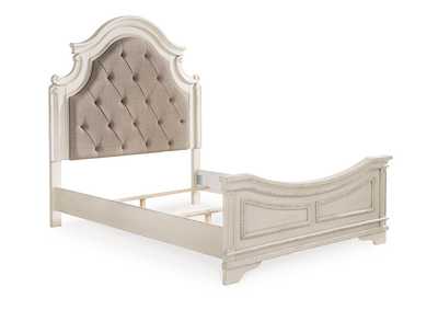 Realyn Queen Upholstered Panel Bed, Dresser and Mirror,Signature Design By Ashley