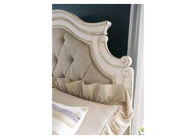 Realyn King Upholstered Panel Bed, Dresser, Mirror and Nightstand,Signature Design By Ashley